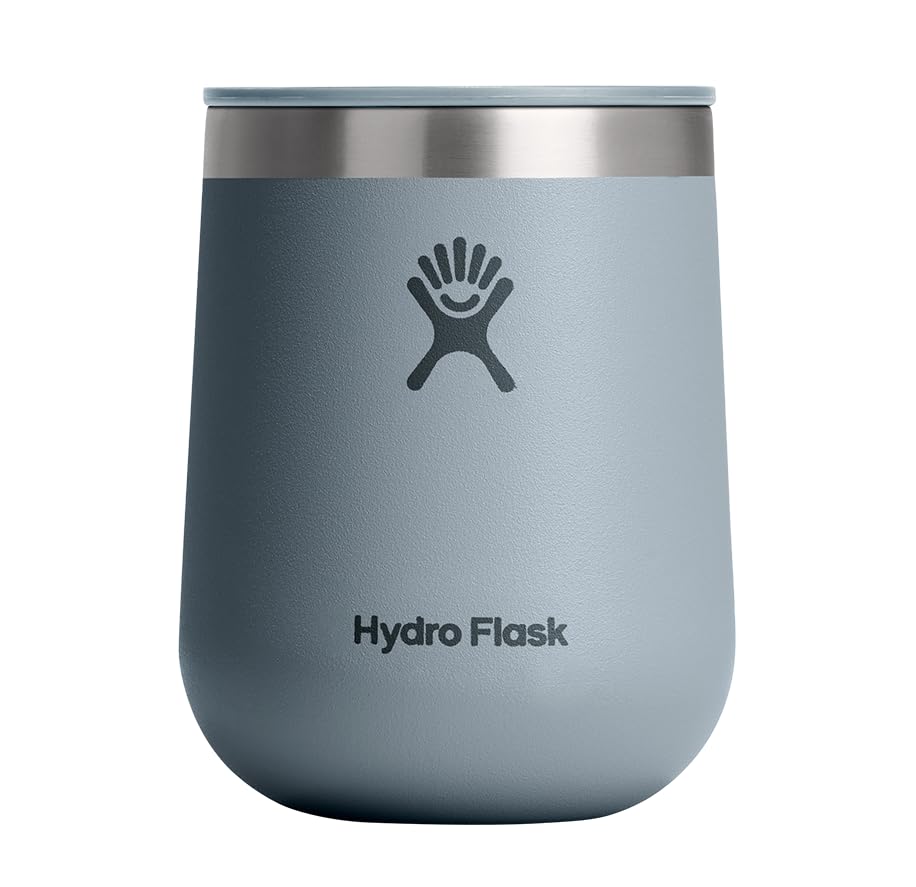 Hydro Flask 10 Oz Wine Glass - Ceramic Stemless Wine Tumbler - Unbreakable with Lid in Shale Gray - Image 3