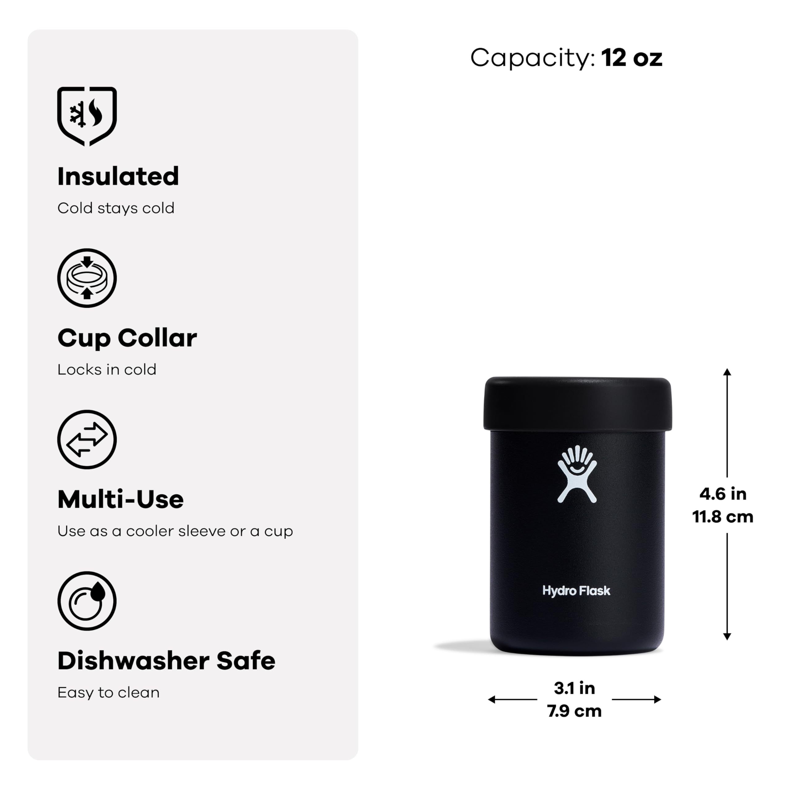 Hydro Flask 12 Oz Cooler for Cans - Can Cooler for Beer or Coffee - Insulated in Capri Blue - Image 3