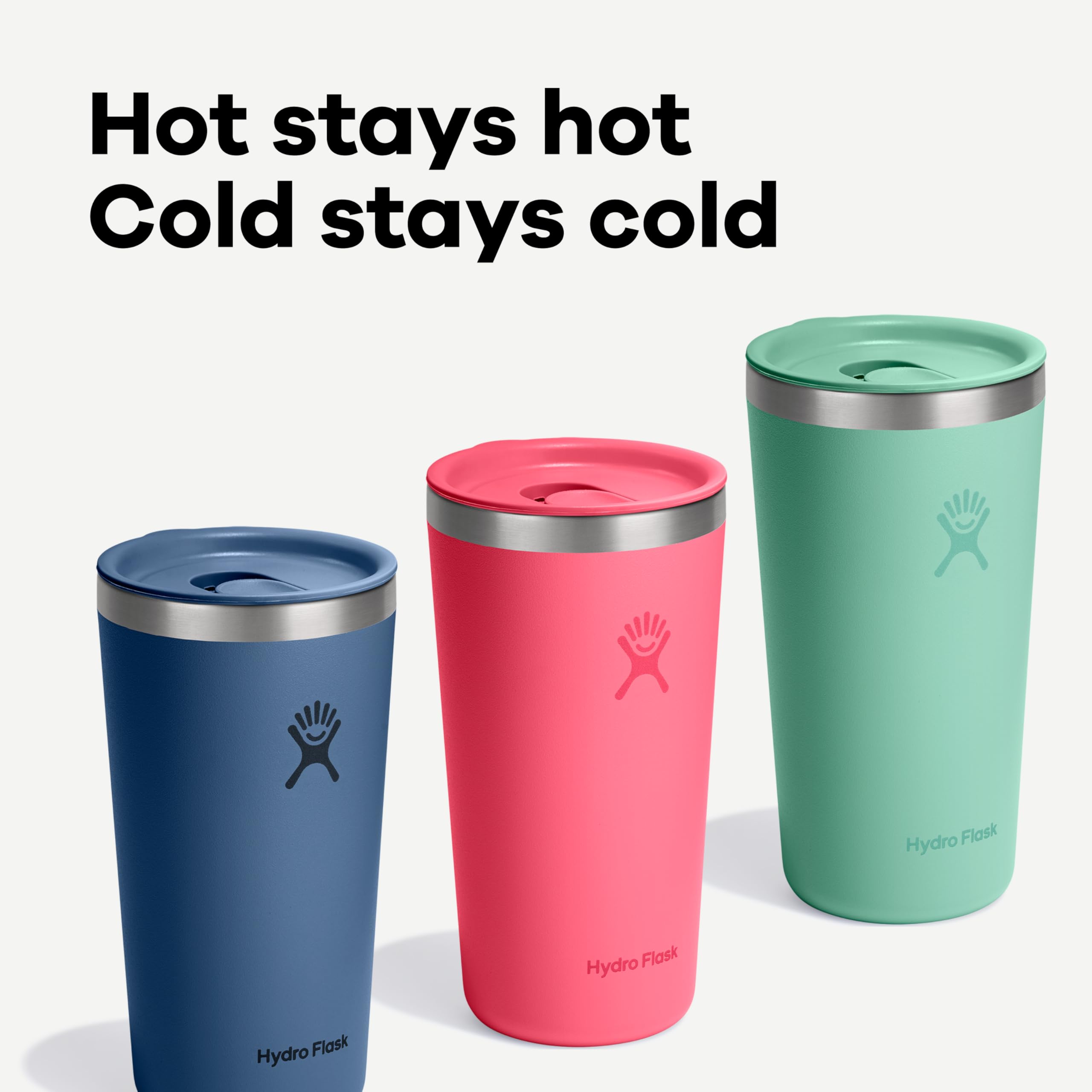 Hydro Flask All Around Tumbler Press-In Lid, Insulated Travel Mug, Stainless Steel Coffee Cup 16 Oz Capri Blue - Image 5