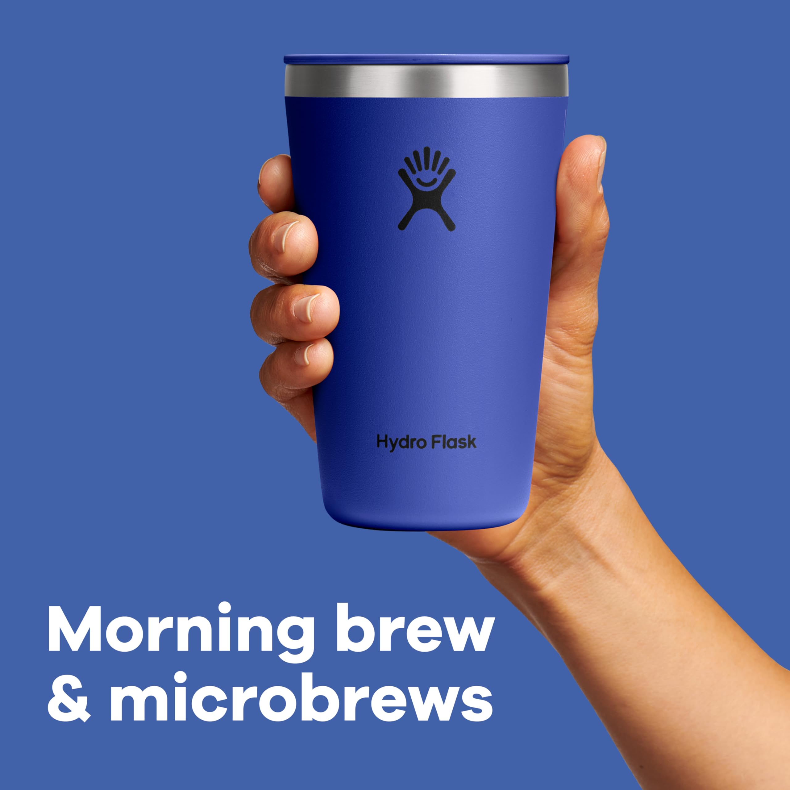 Hydro Flask All Around Tumbler Press-In Lid, Insulated Travel Mug, Stainless Steel Coffee Cup 16 Oz Capri Blue - Image 7