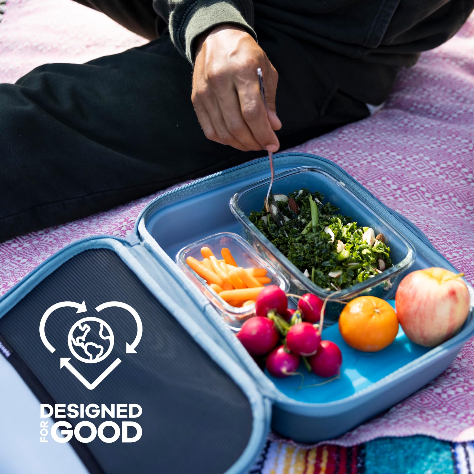 Hydro Flask Carry Out Lunch Box – Insulated Adult Lunch Cooler for Men and Women 5 L Surf Blue - Image 3