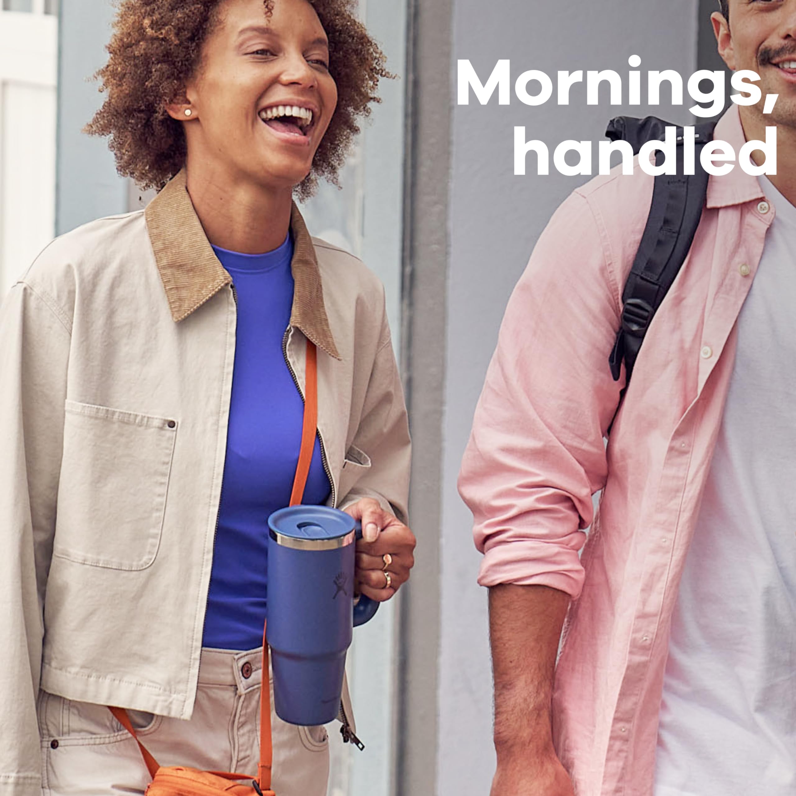 Hydro Flask Coffee Travel Tumbler Mug – Insulated Stainless Steel, Leak Resistant Hot & Iced Coffee Cup 24 Oz Capri Blue - Image 6