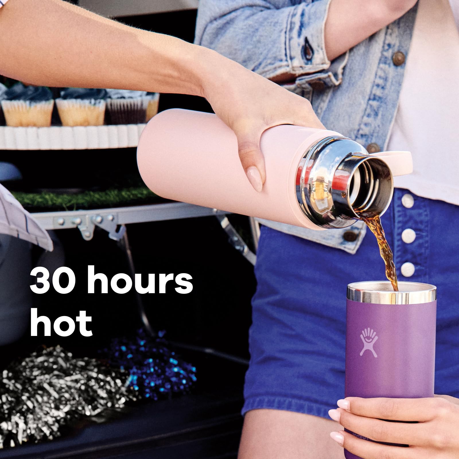 Hydro Flask Hot Flask & Cup – Insulated Stainless Steel, Hot Drink Travel Container for Coffee & Tea 28 Oz Mermaid Green - Image 4