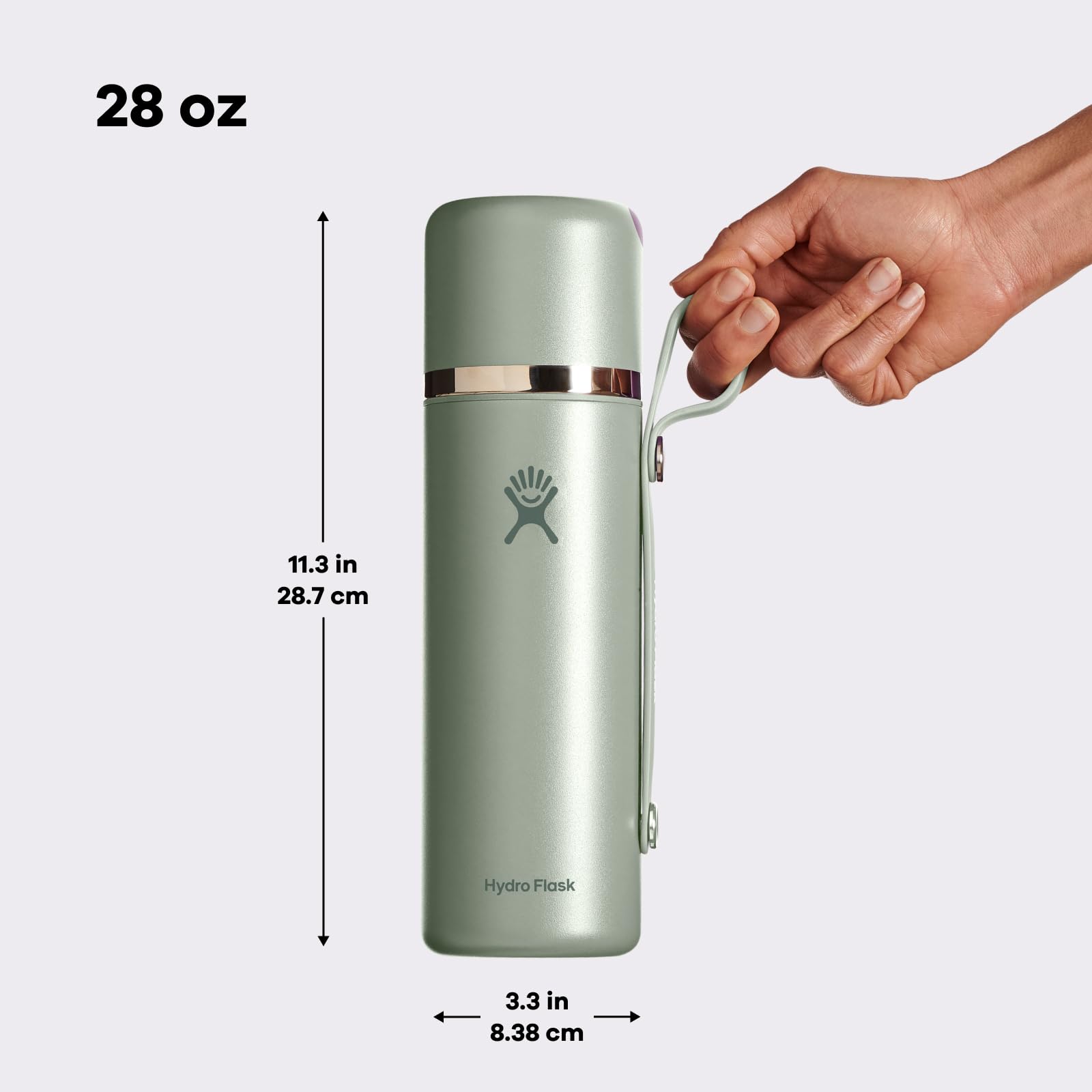 Hydro Flask Hot Flask & Cup – Insulated Stainless Steel, Hot Drink Travel Container for Coffee & Tea 28 Oz Mermaid Green - Image 6