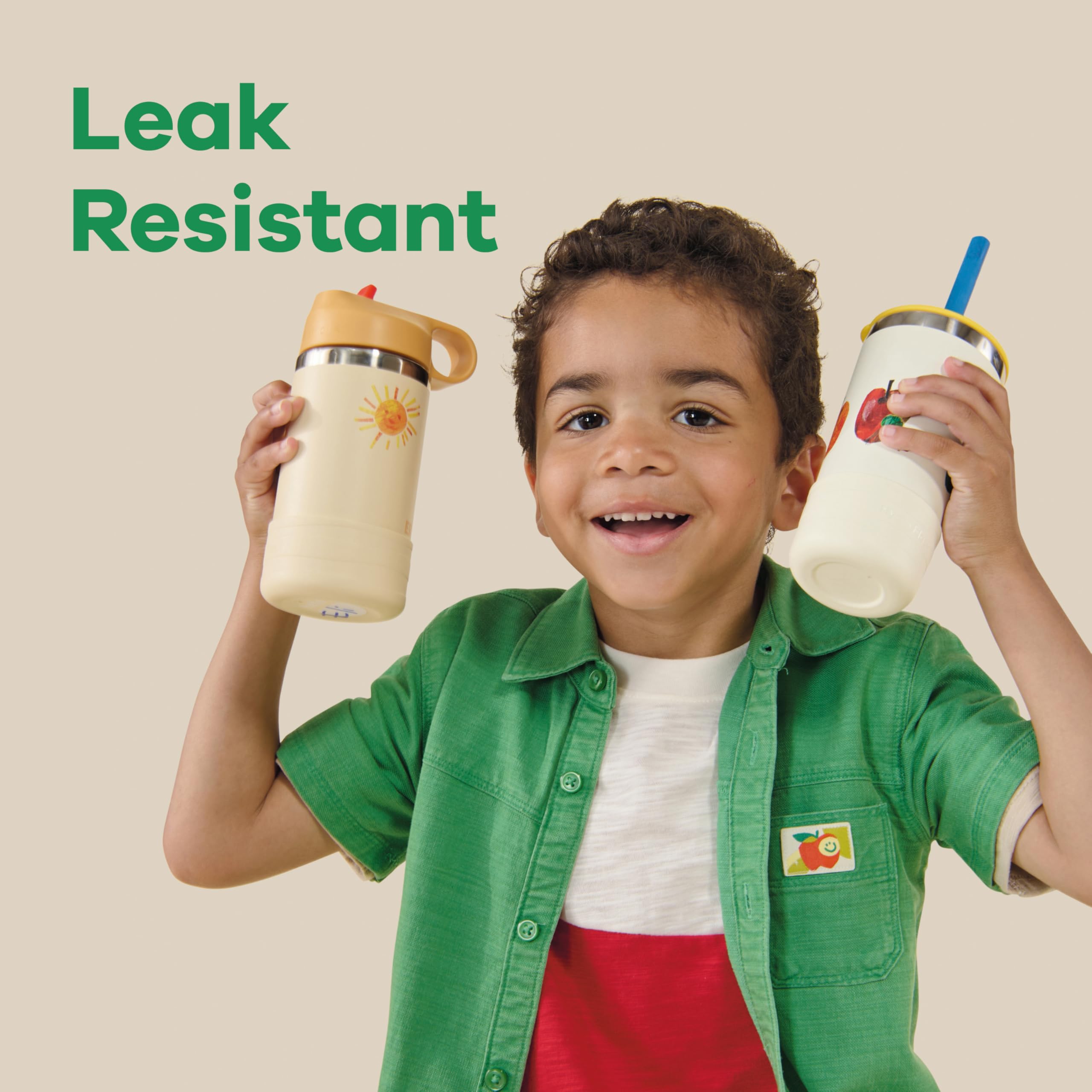 Hydro Flask Kids 12 Oz Tumbler with Lid and Straw for School - Insulated Stainless Steel World of Eric Carle™ Caterpillar - Image 5