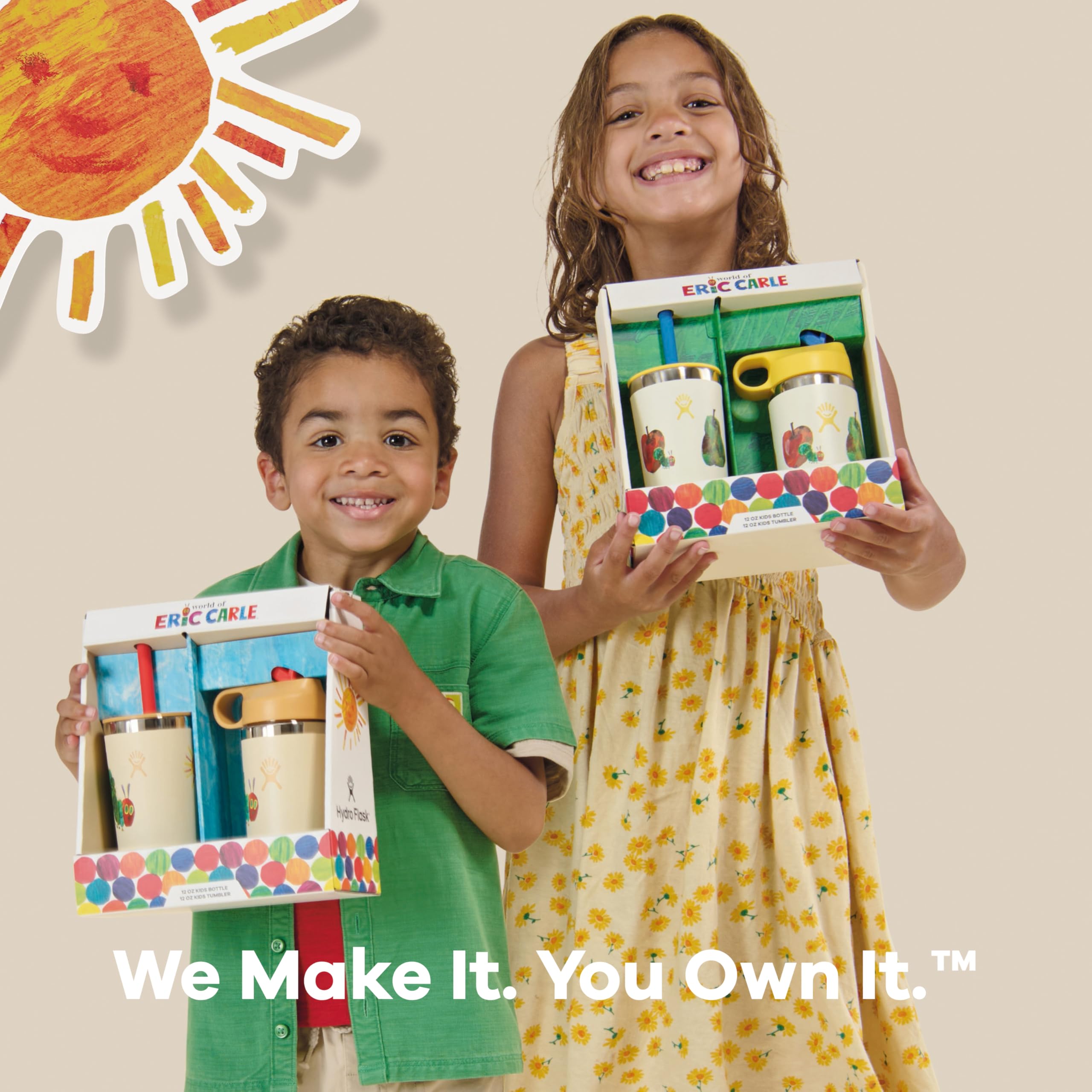 Hydro Flask Kids 12 Oz Tumbler with Lid and Straw for School - Insulated Stainless Steel World of Eric Carle™ Caterpillar - Image 8