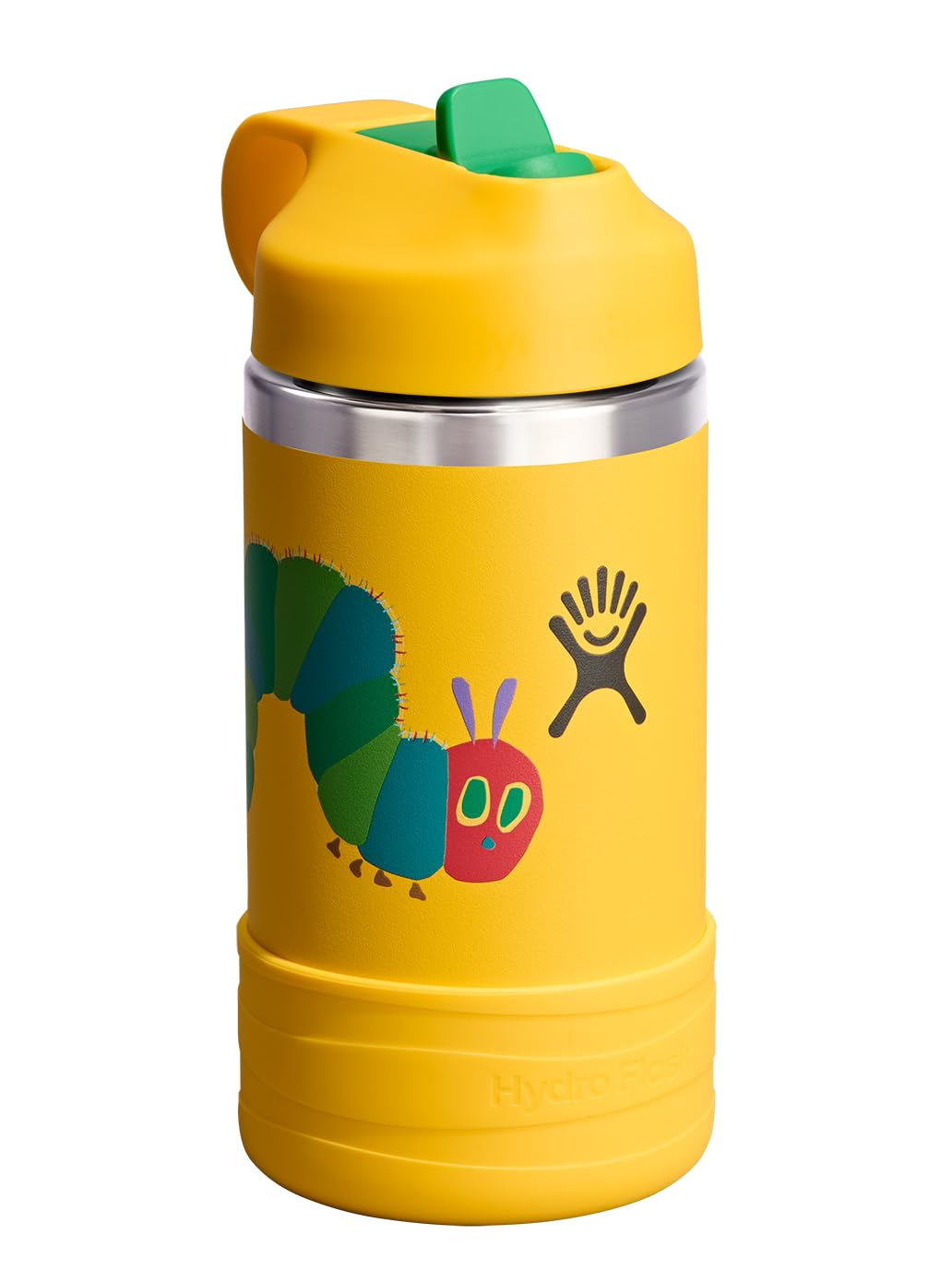 Hydro Flask Kids Water Bottle for School - Stainless Steel and Insulated with Straw Cap - 12 Oz World of Eric Carle Caterpillar Yellow - Image 7