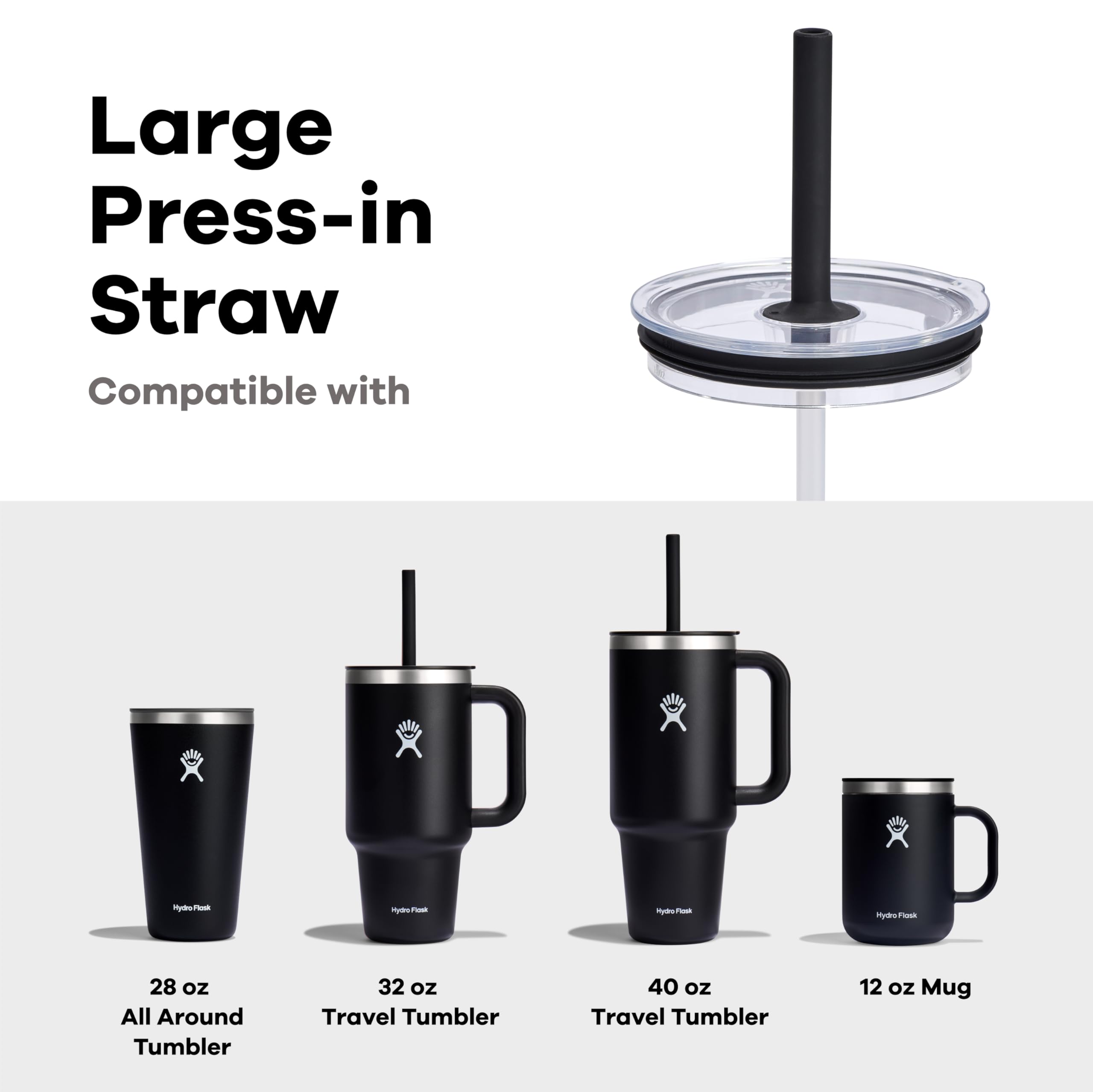 Hydro Flask Large Press-in All Around Tumbler with Clear Straw Lid - Image 6