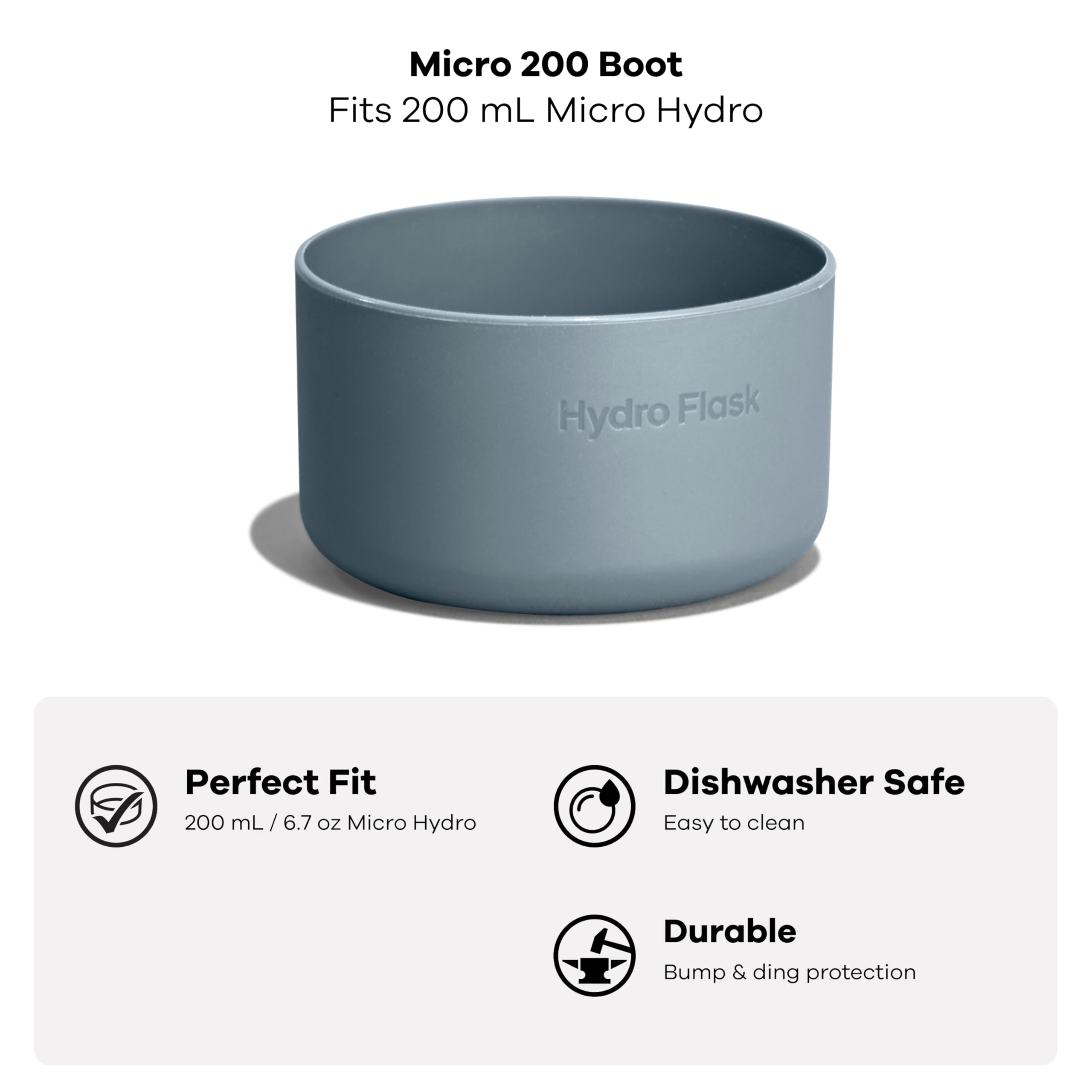 Hydro Flask Micro Bottle Boot - Bottom Protector Sleeve - Silicone Mini Water Bottle Accessory Capri Blue - Image 3
