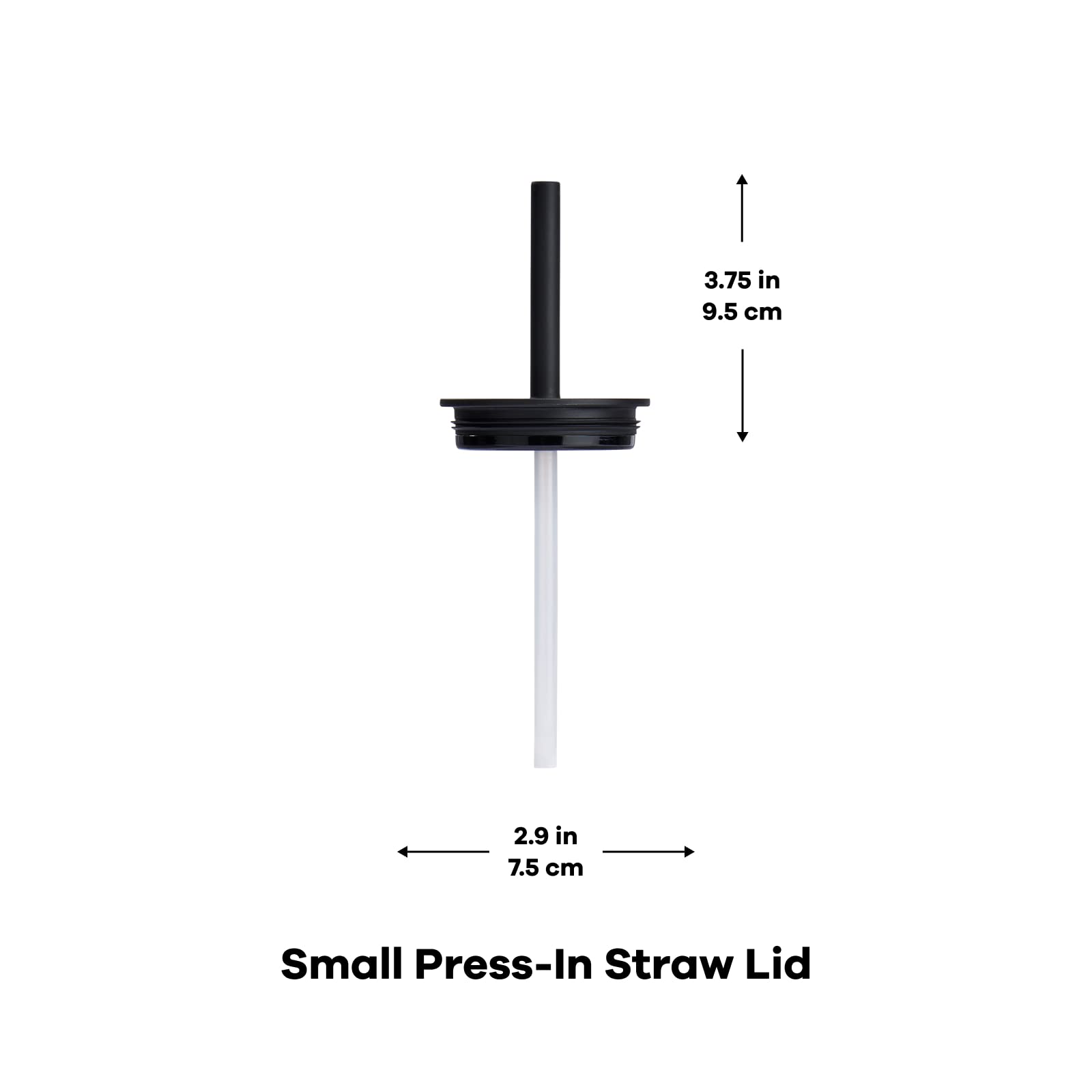 Hydro Flask Press-In Lids Various - Tumbler and Coffee Mug Accessory,black,straw lid - Image 3
