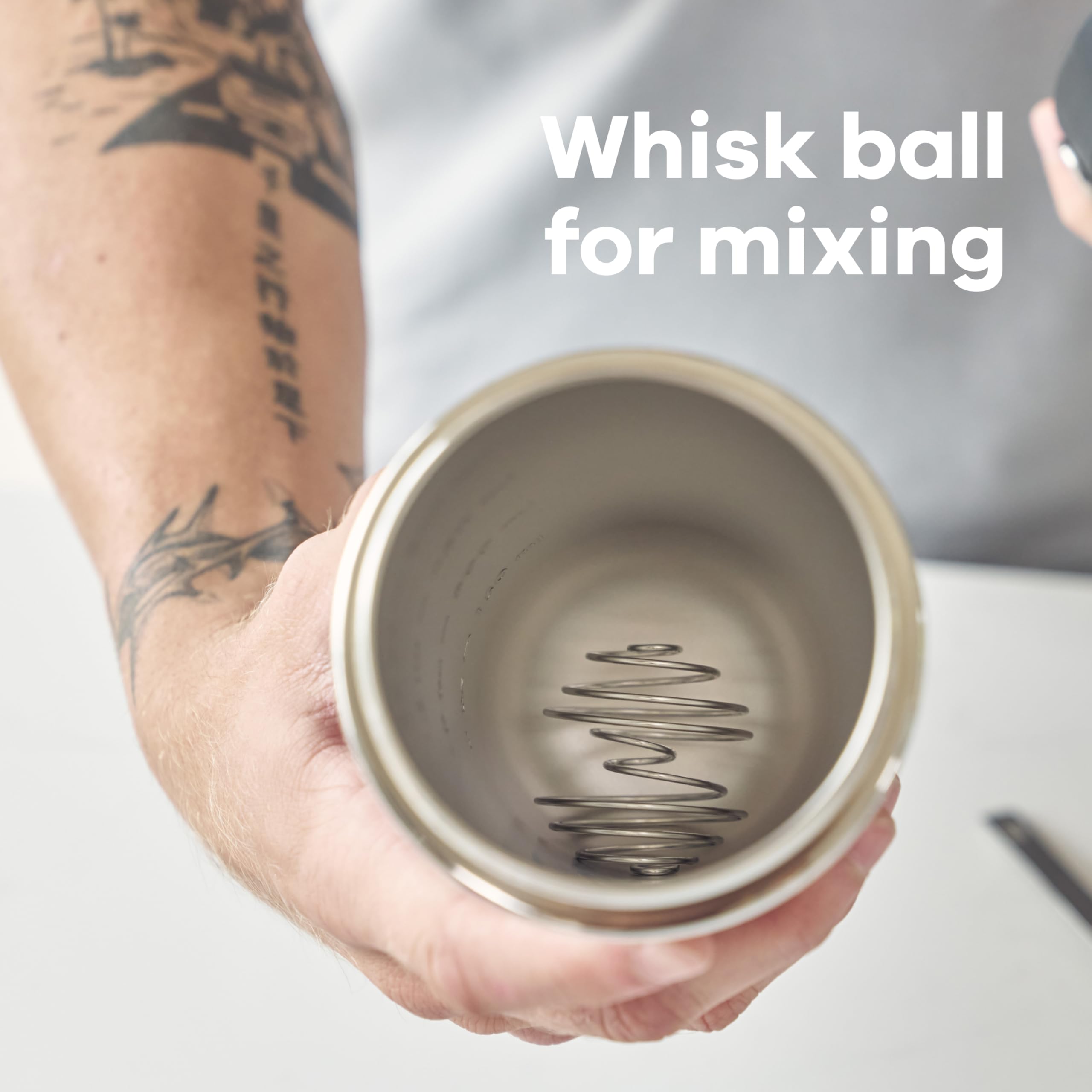 Hydro Flask Shaker Bottle – Insulated Stainless Steel Gym Bottle for Pre Workout & Protein 24 Oz Capri Blue - Image 5