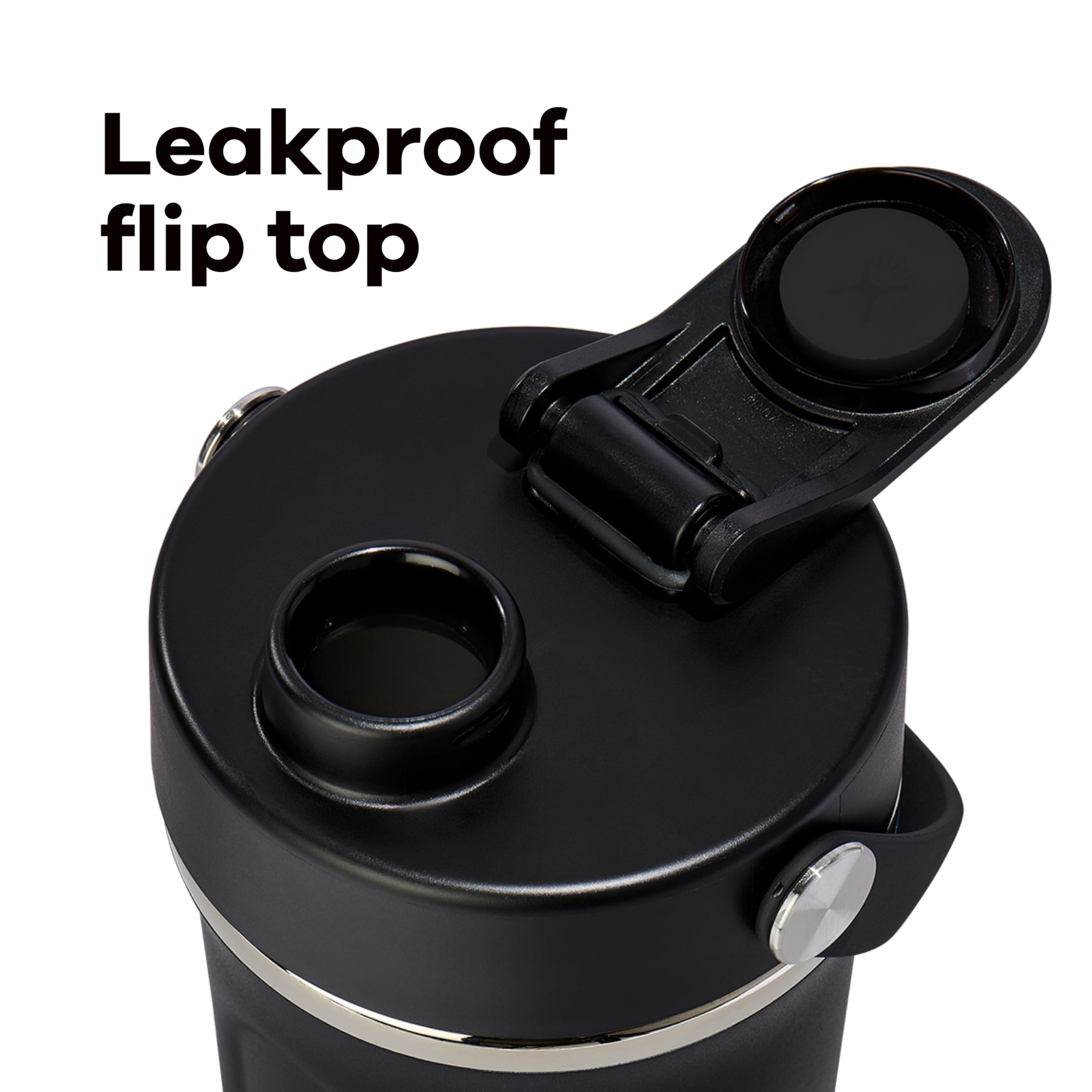 Hydro Flask Shaker Bottle – Insulated Stainless Steel Gym Bottle for Pre Workout & Protein 24 Oz Capri Blue - Image 6