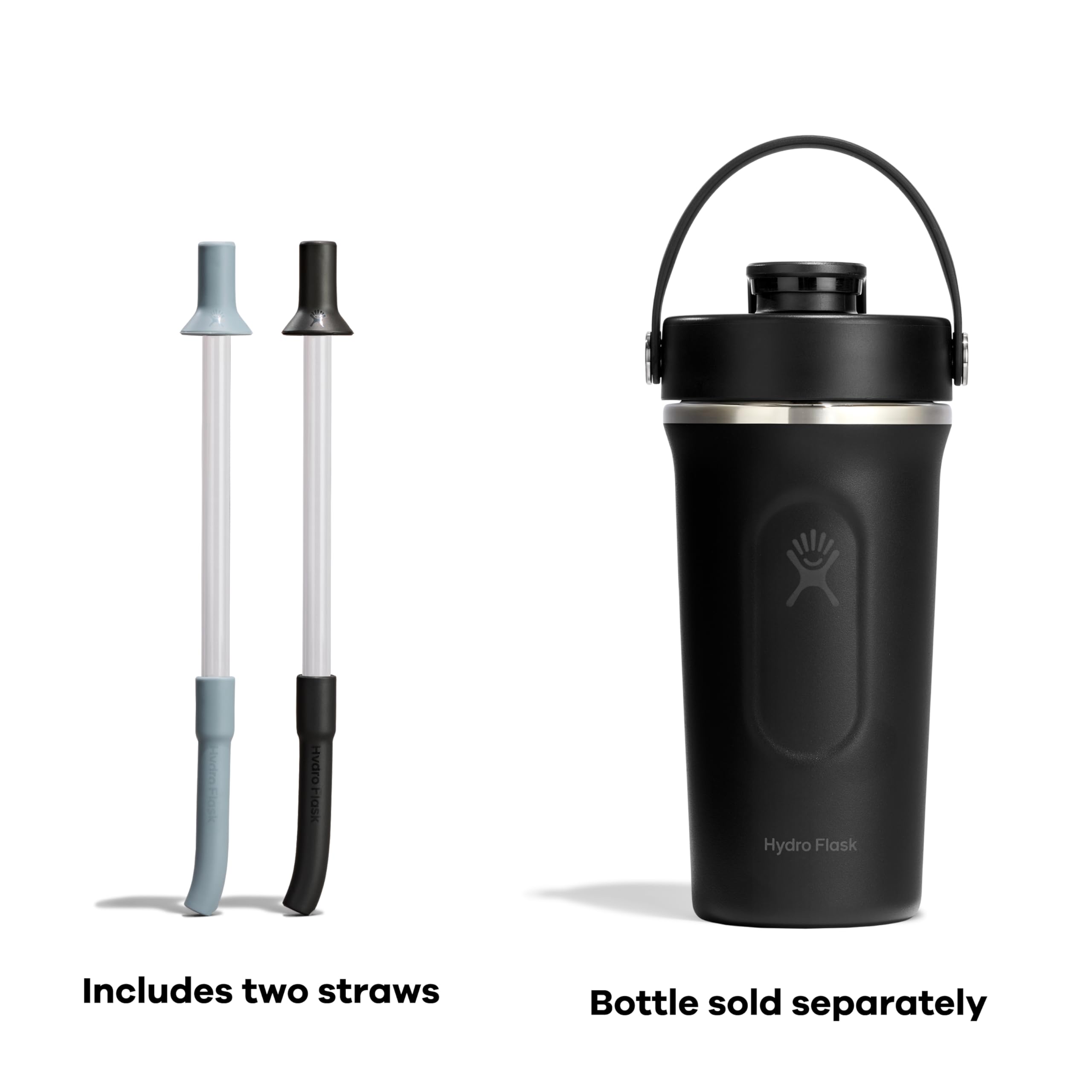Hydro Flask Shaker Bottle Straw Cap Accessory – 2-Pack Straw Lid for Gym Bottle in Black and Shale Gray - Image 4