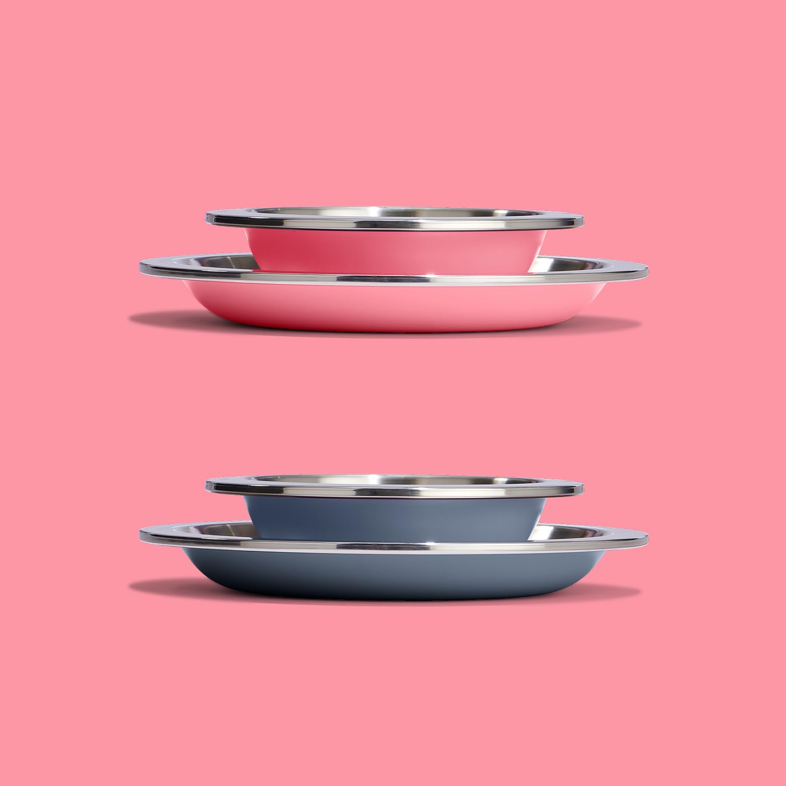 Hydro Flask Stainless Steel Kids Plate- Dishwasher Safe, Stackable, Dinner Plate in Koala Gray - Image 9