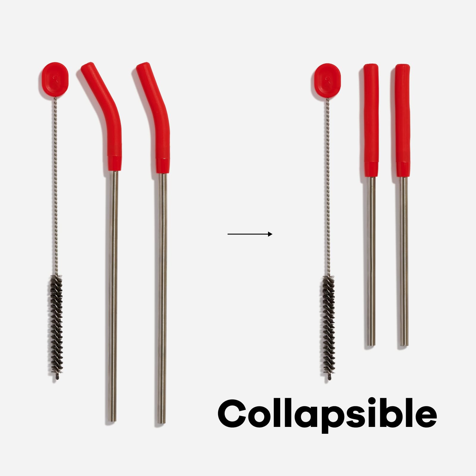 Hydro Flask Stainless Steel Straw Set Goji - Image 3