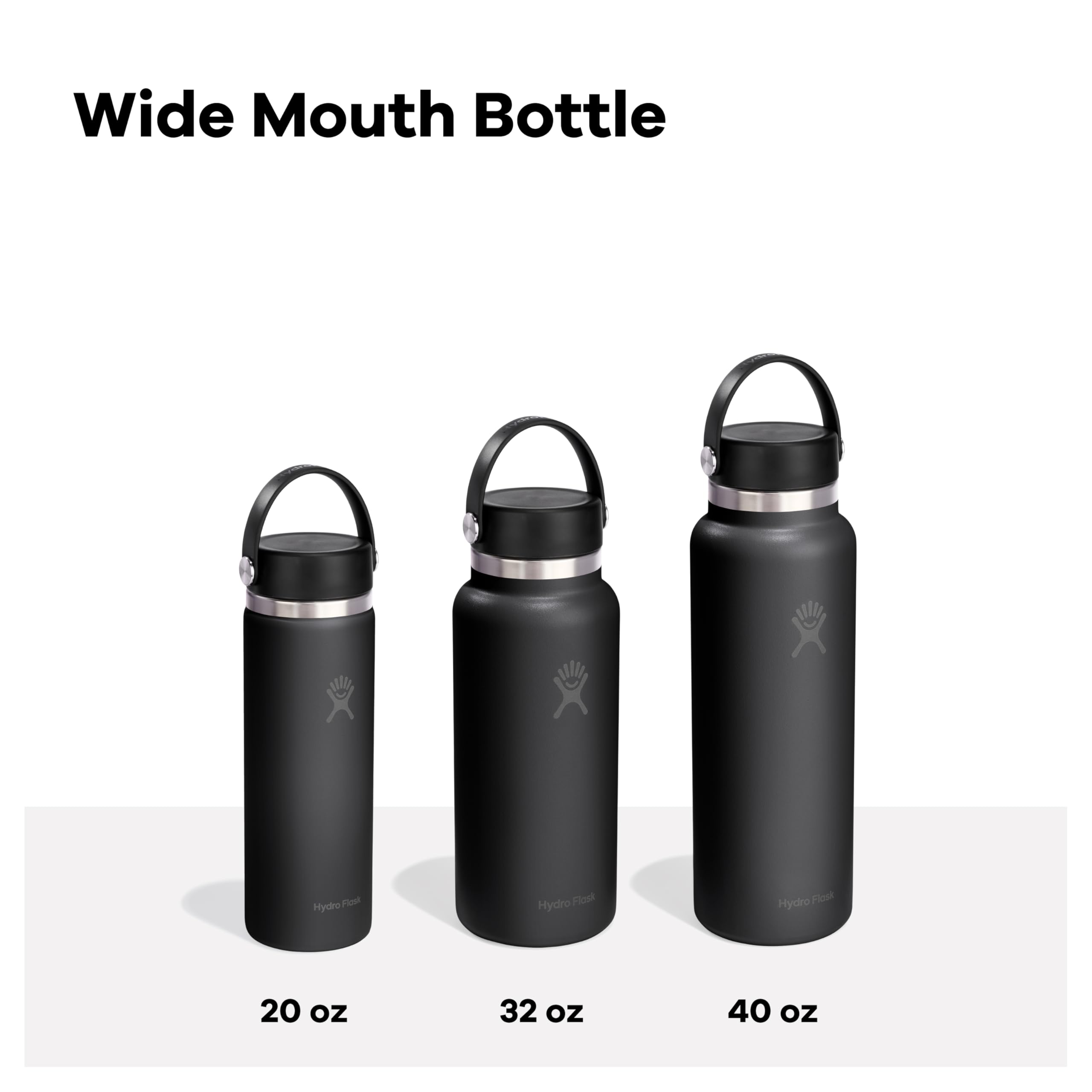 Hydro Flask Water Bottle - Insulated Stainless Steel - Wide Mouth Flex Lid, Non Spill, Leakproof and Refillable in 20 Oz Capri Blue - Image 4