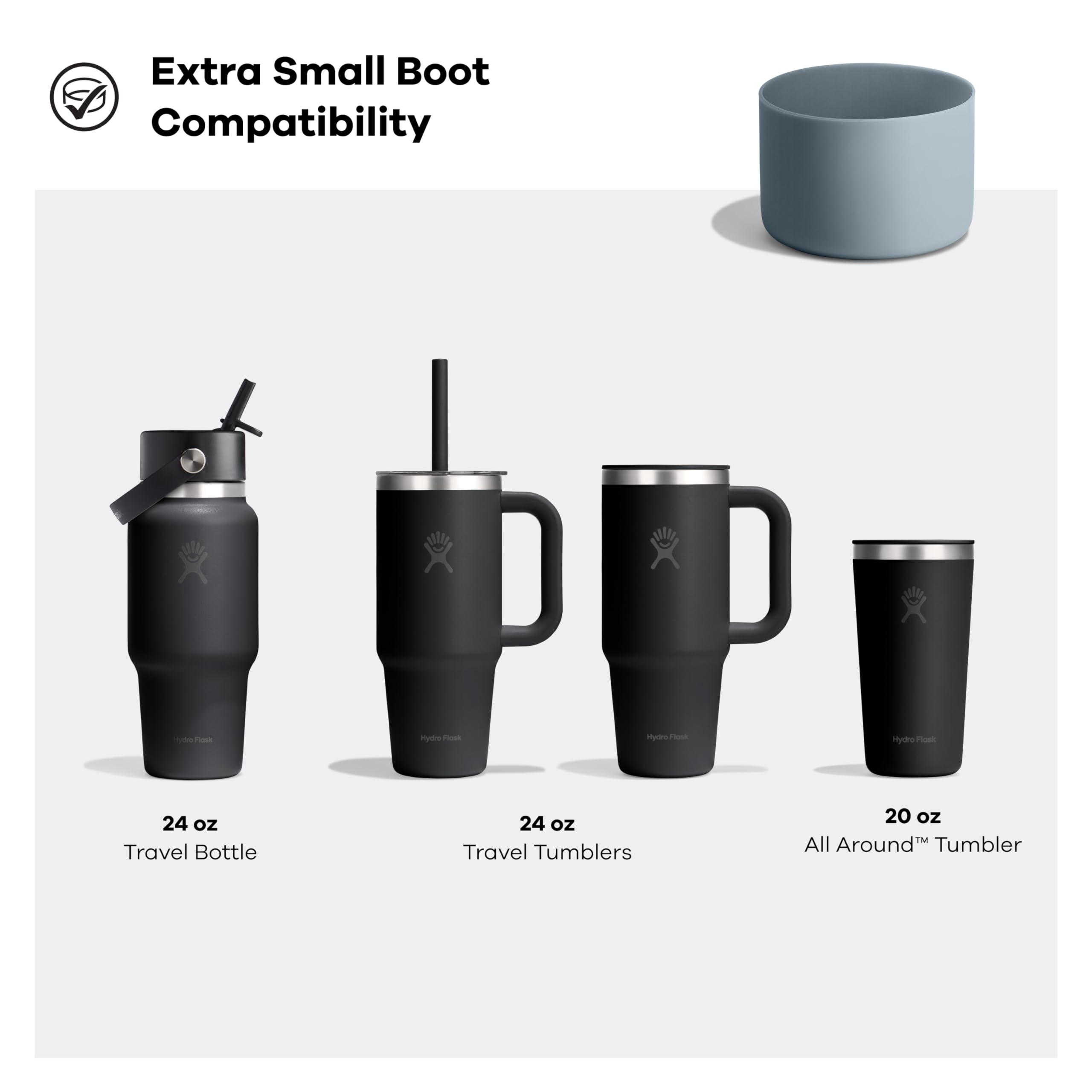 Hydro Flask Tumbler Boot - Bottom Protector Sleeve - Silicone Tumbler Accessory Extra Small Capri Blue - Image 3