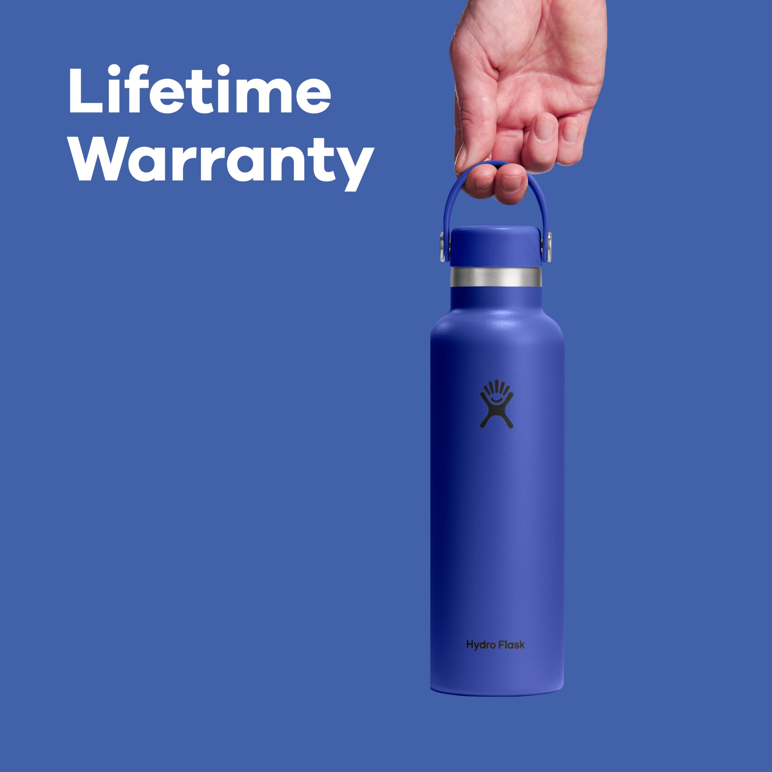 Hydro Flask Water Bottle - Insulated Stainless Steel - Non Spill, Leakproof in 21 Oz Capri Blue - Image 9