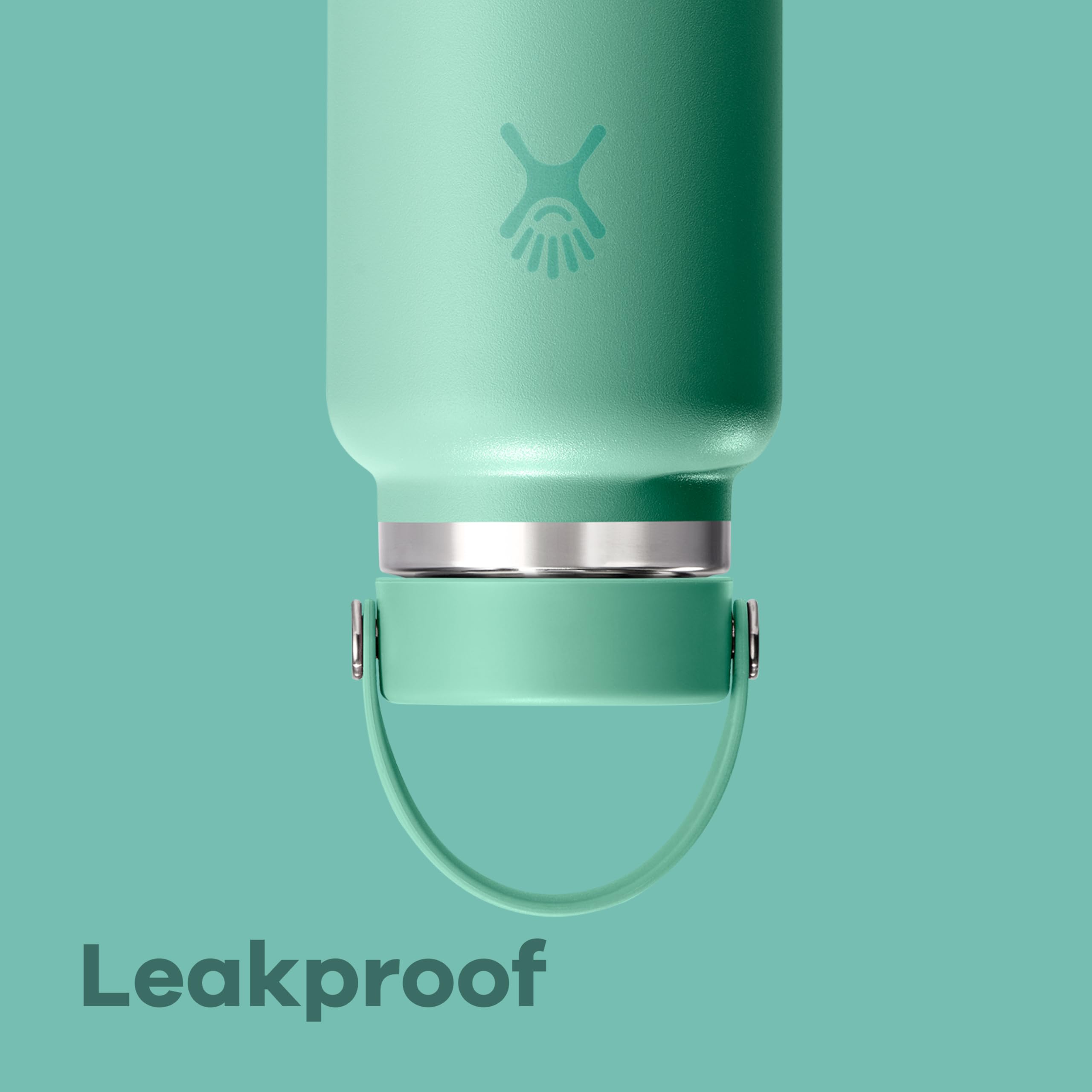 Hydro Flask Water Bottle - Insulated Stainless Steel - Wide Mouth Flex Lid, Non Spill, Leakproof and Refillable in 20 Oz Capri Blue - Image 6