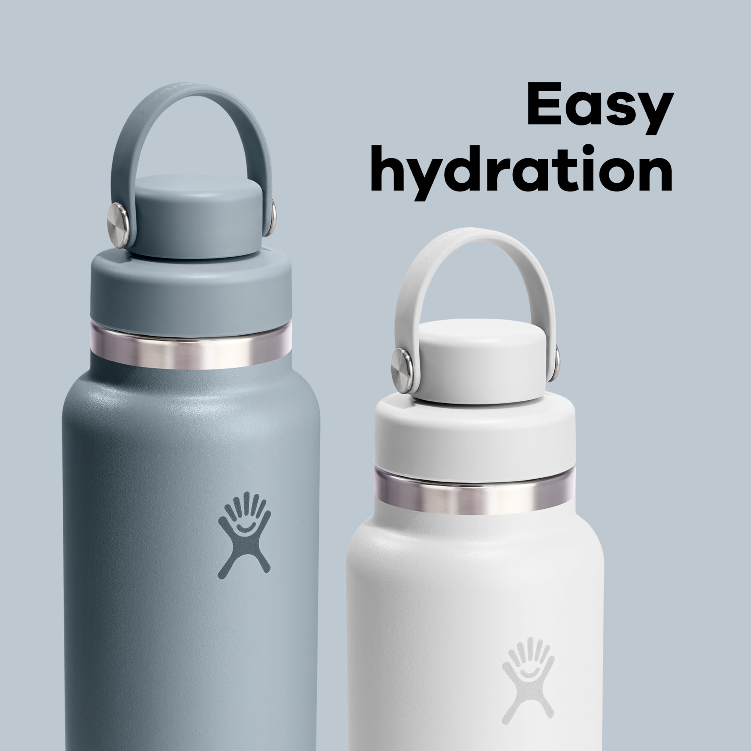 Hydro Flask Water Bottle - Insulated Stainless Steel - Wide Mouth Flex Chug Lid, Non Spill, Leakproof in 24 Oz Mermaid Green - Image 7